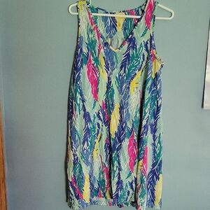 Lilly Pulitzer Multicolor Feather Print Dress
